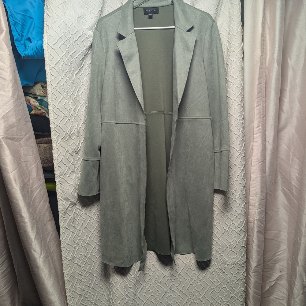 Finesse Women's Light Gray Trench Coat
